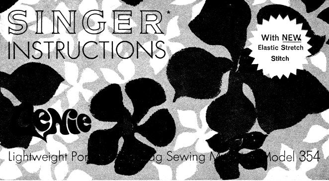 SINGER 354 SEWING MACHINE INSTRUCTIONS 24 PAGES ENGLISH