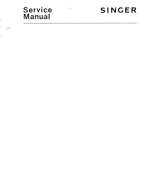 SINGER 391A1 391A3 SEWING MACHINE SERVICE MANUAL 37 PAGES ENGLISH