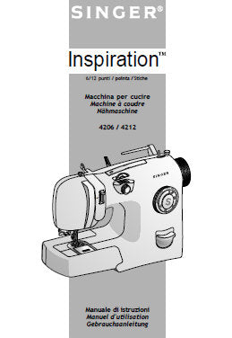 SINGER 4206 4212 INSPIRATION NAHMASCHINE/MACHINE A COUDRE/MACCHINA DA CUCIRE GEBRAUCHSANLEITUNG MANUEL D'UTILISATION MANUALE DI ISTRUZIONI 44 SEITE DE FR IT