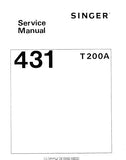 SINGER 431T200A  SEWING MACHINE SERVICE MANUAL 12 ENGLISH