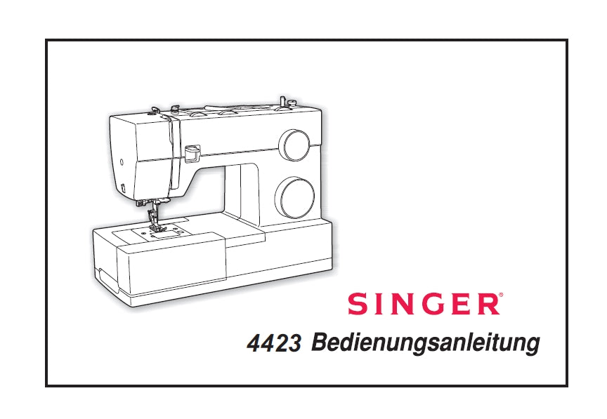 SINGER 4423 NAHMASCHINE BEDIENUNGSANLEITUNG 32 SEITE DEUT