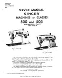 SINGER 500 503 CLASS  SEWING MACHINE SERVICE MANUAL 52 ENGLISH
