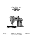 SINGER 500 SEWING MACHINE INSTRUCTIONS FOR USING 50 PAGES ENGLISH