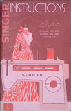 SINGER 518 STYLIST SEWING MACHINE INSTRUCTION MANUAL 76 PAGES ENG