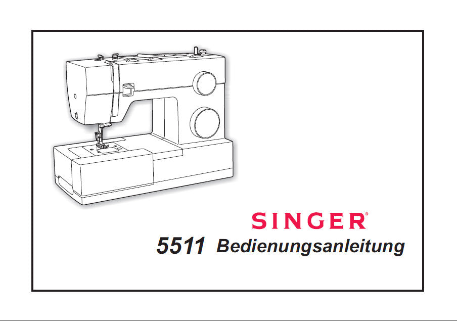SINGER 5511 NAHMASCHINE BEDIENUNGSANLEITUNG 40 SEITE DEUTSCH
