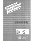 SINGER 5825 57820 57825 CM17 FM22 5830 FM17 7025 SEWING MACHINE INSTRUCTION BOOK LIBRO DE INSTRUCCIONES LIVRET D'INSTRUCTIONS 78 PAGES ENG ESP FR