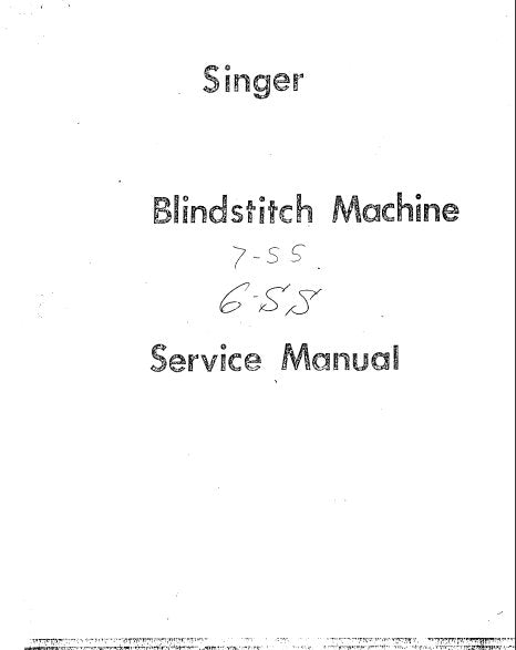 SINGER 6-SS 7-SS SEWING MACHINE SERVICE MANUAL 34 PAGES ENGLISH
