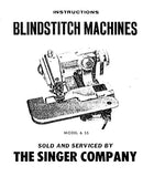 SINGER 6-SS SEWING MACHINE INSTRUCTIONS 9 PAGES ENGLISH