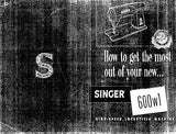 SINGER 600W1 SEWING MACHINE INSTRUCTION BOOK 14 PAGES ENGLISH