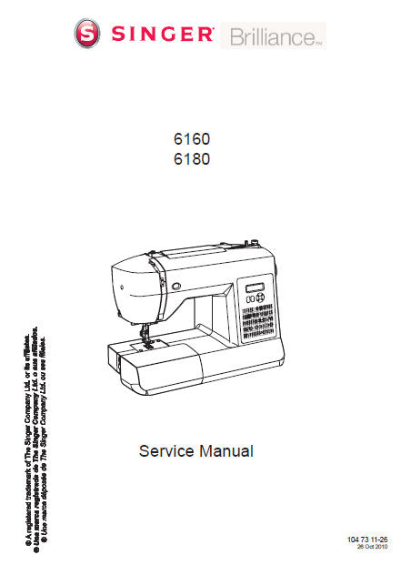 SINGER 6160 6180 BRILLIANCE SEWING MACHINE SERVICE MANUAL 29 ENGLISH