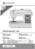 SINGER 6180 BRILLIANCE SEWING MACHINE MACHINE A COUDRE NAHMASCHINE NAAIMACHINE OPERATION MANUAL INSTRCTIONS D'UTILISATION BEDIENUNGSANLEITUNG BEDIENINGS 173 PAGES ENG FRANC DEUT NL