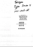 SINGER 6202 6212 SAMBA 4 NAHMASCHINE/MACCHINA DA CUCIRE/NAAIMACHINE BEDIENUNGSANLEITUNG/LIBRETO ISTRUZIONI GEBRUIKSAANWIJZING 76 SEITE DEUT ITAL NL