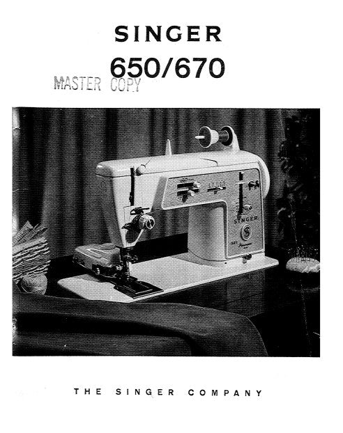 SINGER 650 670 SEWING MACHINE INSTRUCTION BOOK 99 PAGES ENGLISH