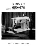 SINGER 650 670 SEWING MACHINE INSTRUCTION BOOK 99 PAGES ENGLISH