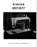 SINGER 657 677 SEWING MACHINE INSTRUCTION BOOK 91 PAGES ENGLISH