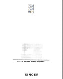 SINGER 7033 7035 9410 SEWING MACHINE INSTRUCTION BOOK 45 PAGES ENGLISH
