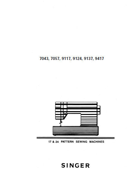 SINGER 7043 7057 9117 9124 9137 9417  SEWING MACHINE INSTRUCTION BOOK 54 PAGES ENGLISH