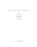 SINGER 7225J SEWING MACHINE INSTRUCTION MANUAL 11 PAGES ENGLISH