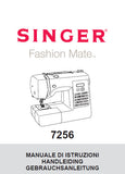 SINGER 7256 NAHMASCHINE/NAAIMACHINE/MACCHINA DA CUCIRE GEBRAUCHSANLEITUNG/HANDLEIDING/MANUALE DI ISTRUZIONI82  SEITE DEUT NL ITAL