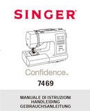 SINGER 7469 MACCHINA DA CUCIRE NAAIMACHINE NAHMASCHINE MANUALE DI ISTRUZIONI HANDLEIDING GEBRAUCHSANLEITUNG 82 PAGES/SEITE ITAL NL DEUT
