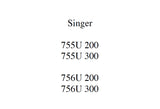 SINGER 755U200 755U300 756U200 756U300 SEWING MACHINE SERVICE MANUAL 50 PAGES ENGLISH
