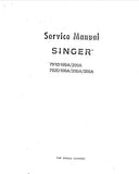 SINGER 791D100A 791D200A 792D100A 792D200A 792D300A SEWING MACHINE SERVICE MANUAL 10 PAGES ENGLISH