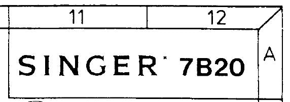 SINGER 7B20 SEWING MACHINE ILLUSTRATED PARTS LIST 5 PAGES ENGLISH