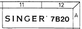 SINGER 7B20 SEWING MACHINE ILLUSTRATED PARTS LIST 5 PAGES ENGLISH