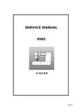 SINGER 9985 SEWING MACHINE SERVICE MANUAL 41 PAGES ENGLISH