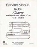 SINGER ATHENA 2000 SEWING MACHINE SERVICE MANUAL 131 PAGES IN ENGLISH