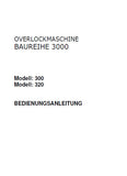 SINGER BAUREIHE 3000 MODELL 200 300 OVERLOCKMASCHINE BEDIENUNGSANLEITUNG 35 SEITE DEUTSCH