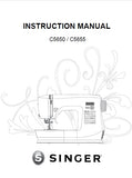 SINGER C5650 C5655 SEWING MACHINE INSTRUCTION MANUAL 40 PAGES ENG