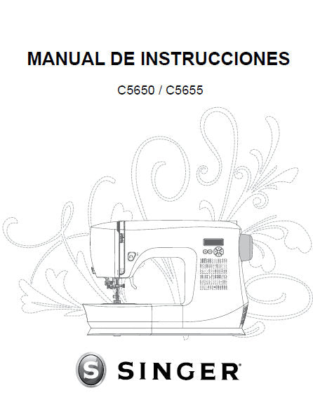 SINGER C5650 C5655 MAQUINA DE COSER MANUAL DE INSTRUCCIONES 45 PAGINAS ESP