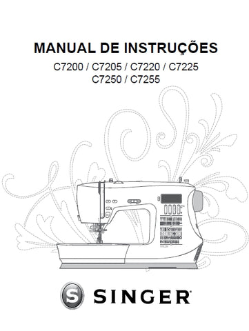 SINGER C7200 C7205 C7220 C7225 C7250 C7255 MAQUINA DE COSTURA MANUAL DE INSTRUCOES 44 PAGINA PT
