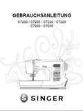 SINGER C7200 C7205 C7220 C7225 C7250 C7255 NAHMASCHINE GEBRAUCHSANLEITUNG 50 SEITE DEUTSCH