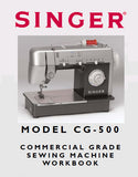 SINGER CG-500 SEWING MACHINE WORKBOOK 54 PAGES ENGLISH