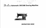SINGER DE LUXE AUTOMATIC ZIG ZAG SEWING MACHINE INSTRUCTION BOOK 23 PAGES ENGLISH