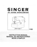 SINGER FEATHERWEIGHT II 118 SEWING MACHINE INSTRUCTION MANUAL MANUAL DE INSTRUCCIONES MODE D'EMPLOI 48 PAGES ENG ESP FRANC