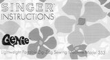 SINGER GENIE 353 SEWING MACHINE INSTRUCTIONS 61 PAGES ENGLISH