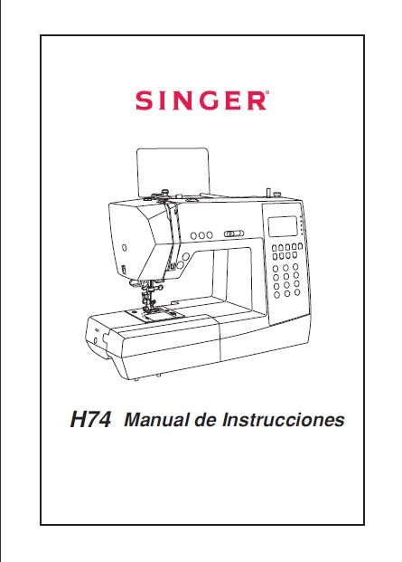 SINGER H74 MAQUINA DE COSER MANUAL DE INSTRUCCIONES 86 PAGINA ESP