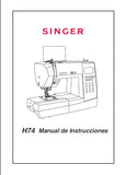 SINGER H74 MAQUINA DE COSER MANUAL DE INSTRUCCIONES 86 PAGINA ESP