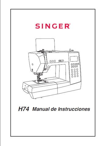 SINGER H74 MAQUINA DE COSER MANUAL DE INSTRUCCIONES 86 PAGINA ESP