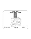 SINGER HD102 HD105 HD110 CG-500 CG-550  SEWING MACHINE LIST OF PARTS 50 PAGES ENGLISH