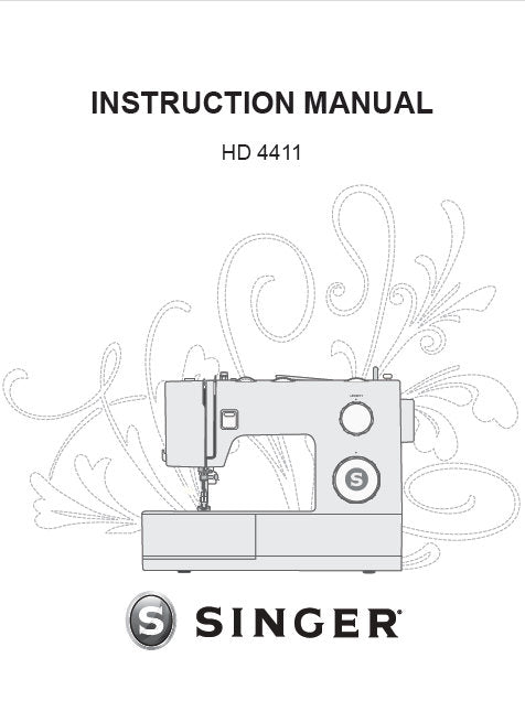 SINGER HD4411 SEWING MACHINE INSTRUCTION MANUAL 34 PAGES ENGLISH