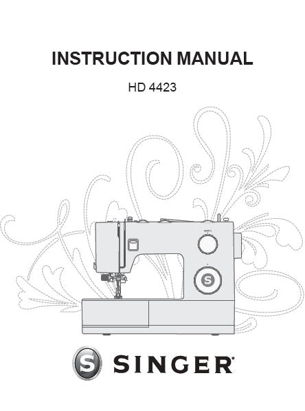SINGER HD4423 SEWING MACHINE INSTRUCTION MANUAL 41 PAGES ENGLISH