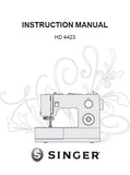 SINGER HD4423 SEWING MACHINE INSTRUCTION MANUAL 41 PAGES ENGLISH