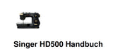 SINGER HD500 NAHMASCHINE HANDBUCH 48 SEITE DEUTSCH