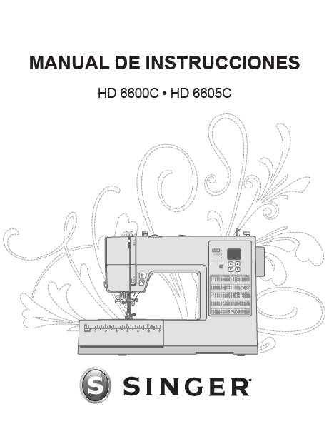 SINGER HD6600C HD6605C MAQUINA DE COSER MANUAL DE INSTRUCCIONES 40 PAGINA ESP