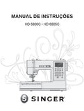 SINGER HD6800C HD6805C MAQUINA DE COSTURA MANUAL DE INSTRUCOES 48 PAGINA PT