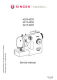 SINGER INSPIRATION 4228 4220 4212 4206 4210 4205 SEWING MACHINE SERVICE MANUAL 46 PAGES ENGLISH